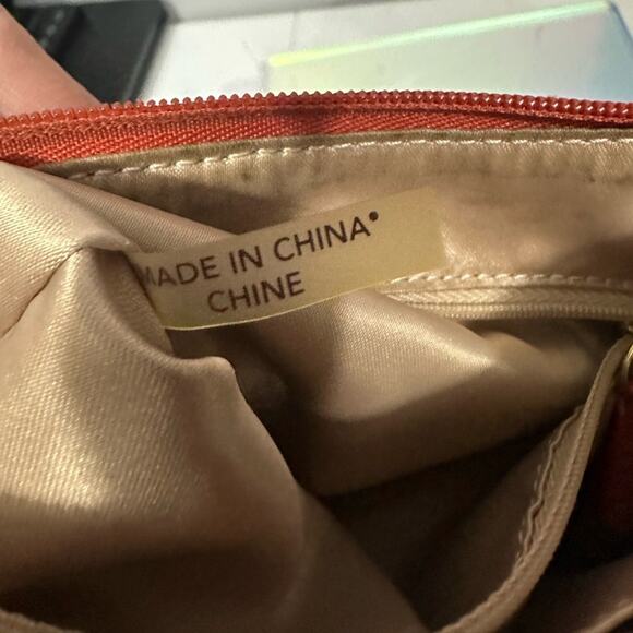 EUC Coach Orange Italian Leather Small Crossbody Bag and a matching wallet - Picture 9 of 10